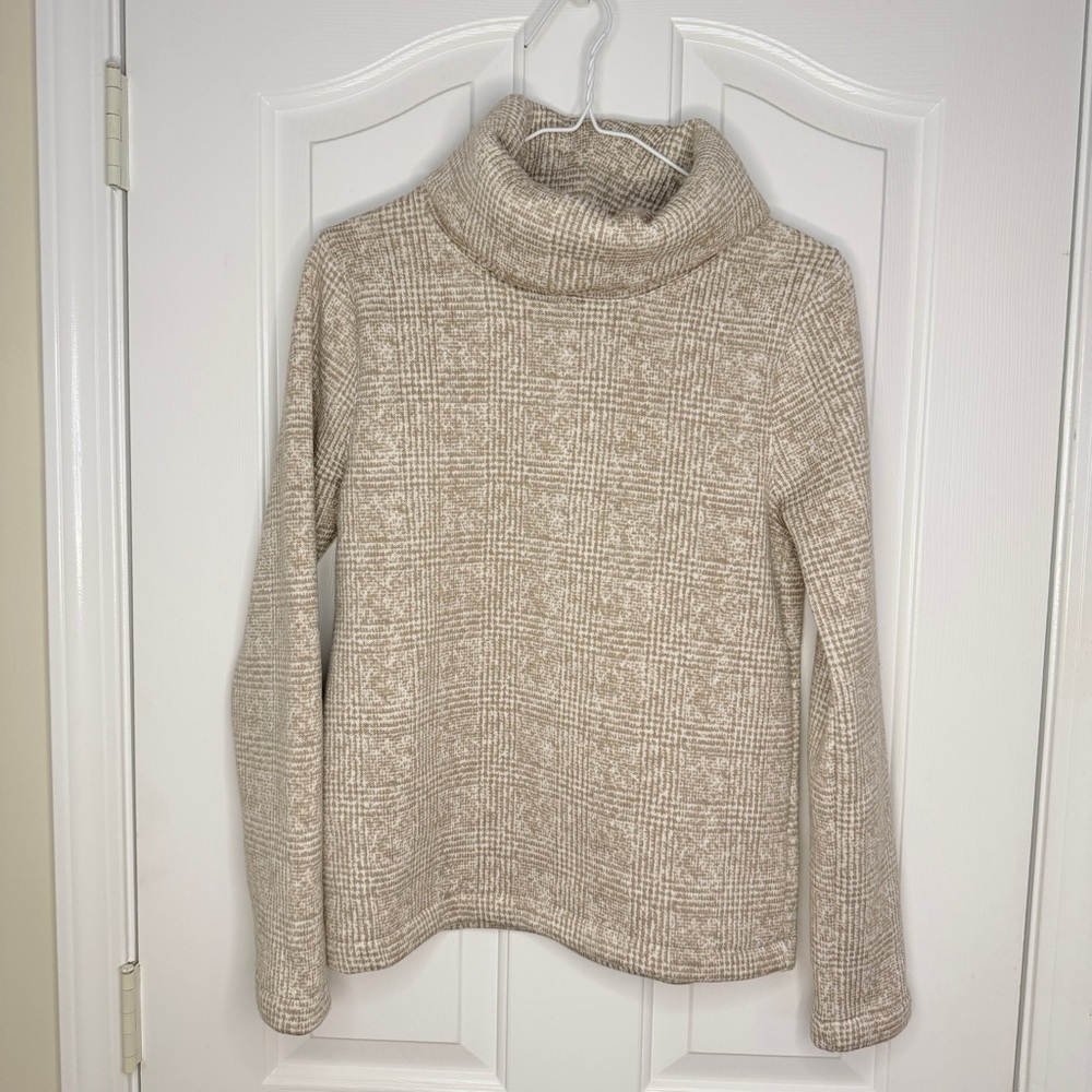 J. Crew Cream Tan Turtleneck Sweater Soft Warm Size Small